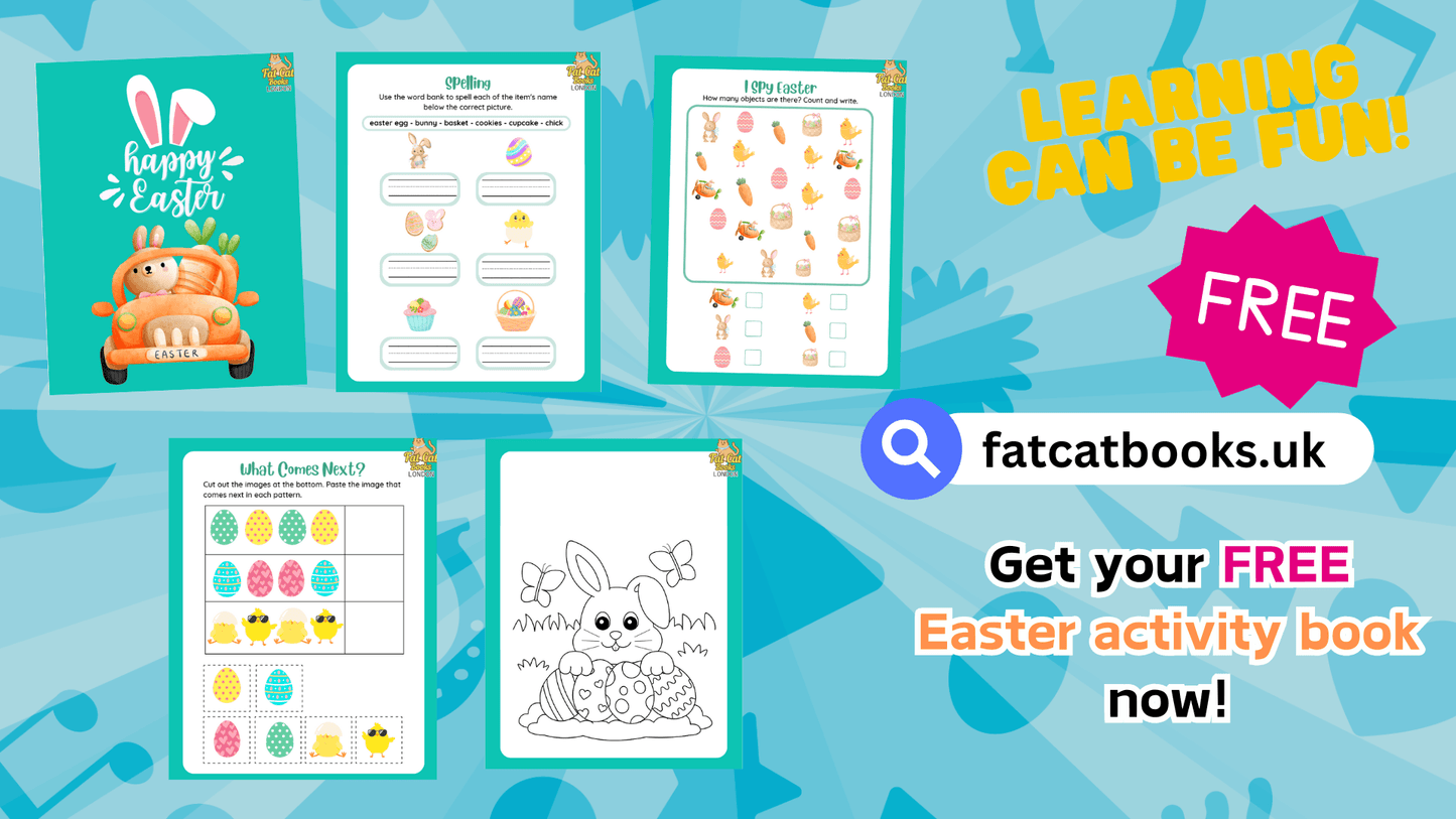 Free Easter Activity Book - Reading, Writing & Colouring Worksheets (Ages 3-8)