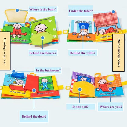 Jollybaby Baby Educational Tactile Cloth Book