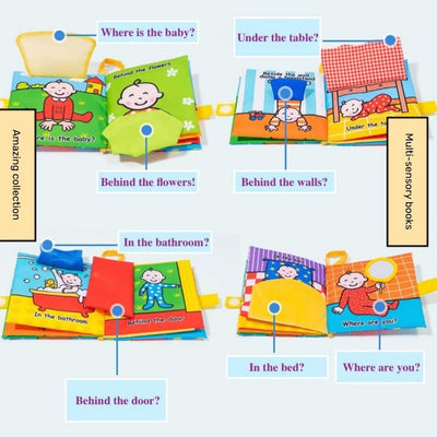 Jollybaby Baby Educational Tactile Cloth Book