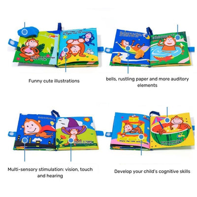 Jollybaby Baby Educational Tactile Cloth Book