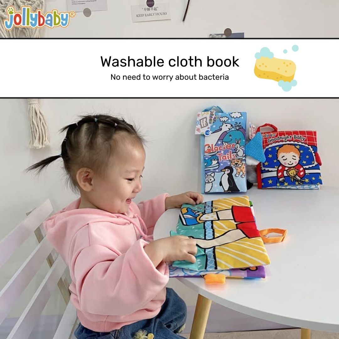 Jollybaby Baby Educational Tactile Cloth Book