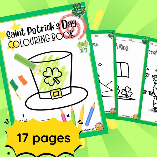 St Patricks Day vocabulary Colouring book for ages 2 and up