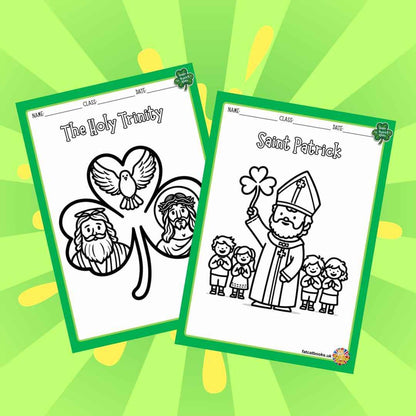 St Patricks Day vocabulary Colouring book for ages 2 and up