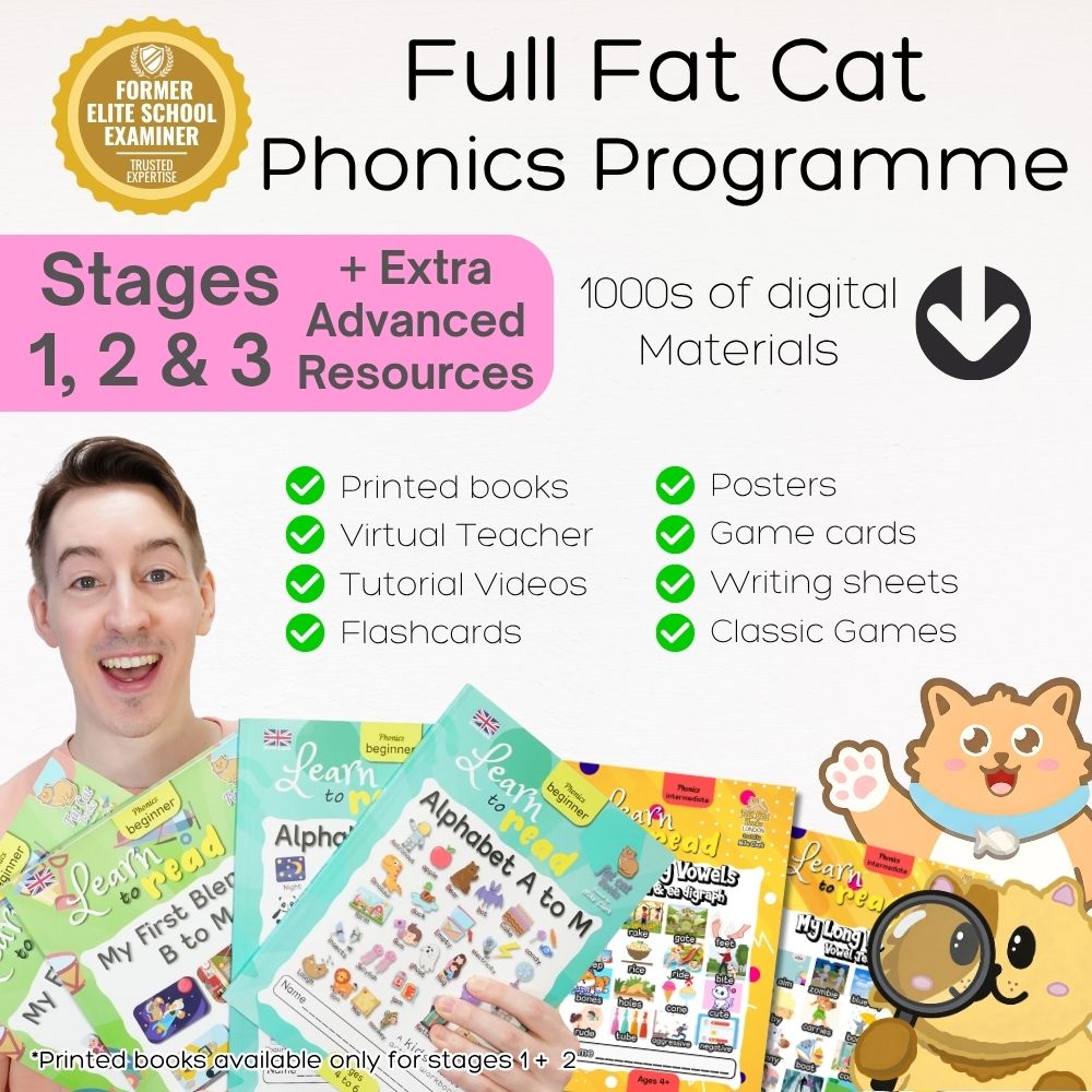 Fat Cat Phonics: Full Programme (Stage 1, 2 & 3 + Plus Advanced Material)