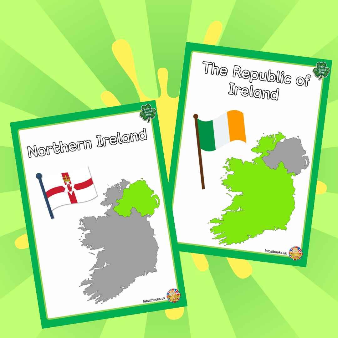 St Patrick's Day Vocabulary Flashcards for Kindergarten and Primary