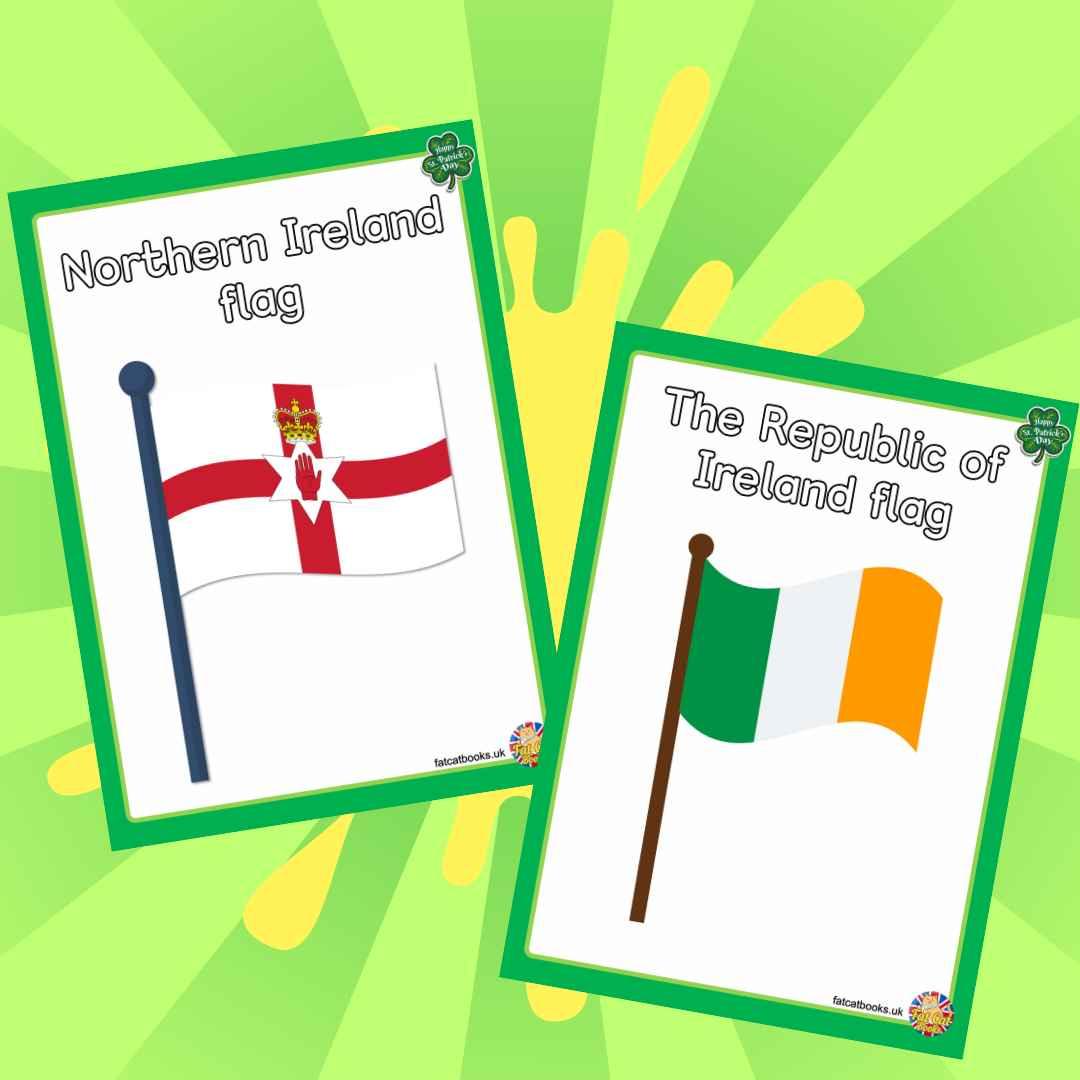 St Patrick's Day Vocabulary Flashcards for Kindergarten and Primary