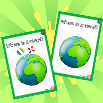 St Patrick's Day Vocabulary Flashcards for Kindergarten and Primary