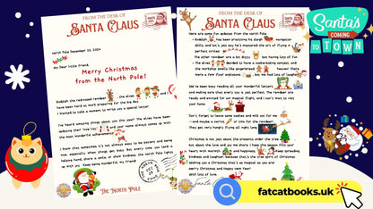 Santa Letter Templates, Letter from Santa Claus to Child, Christmas