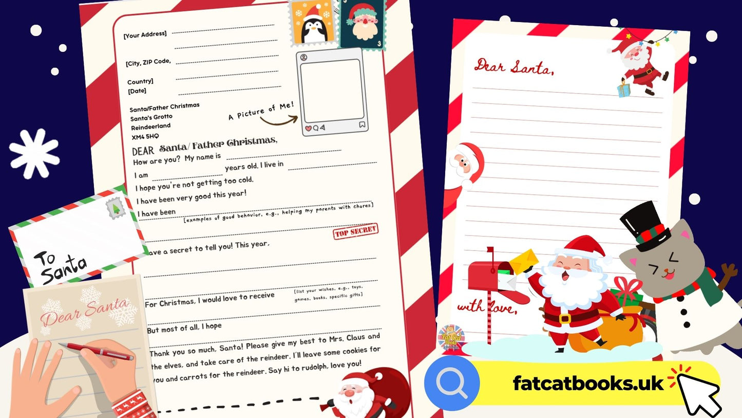 Santa Letter Templates, Letter from Santa Claus to Child, Christmas