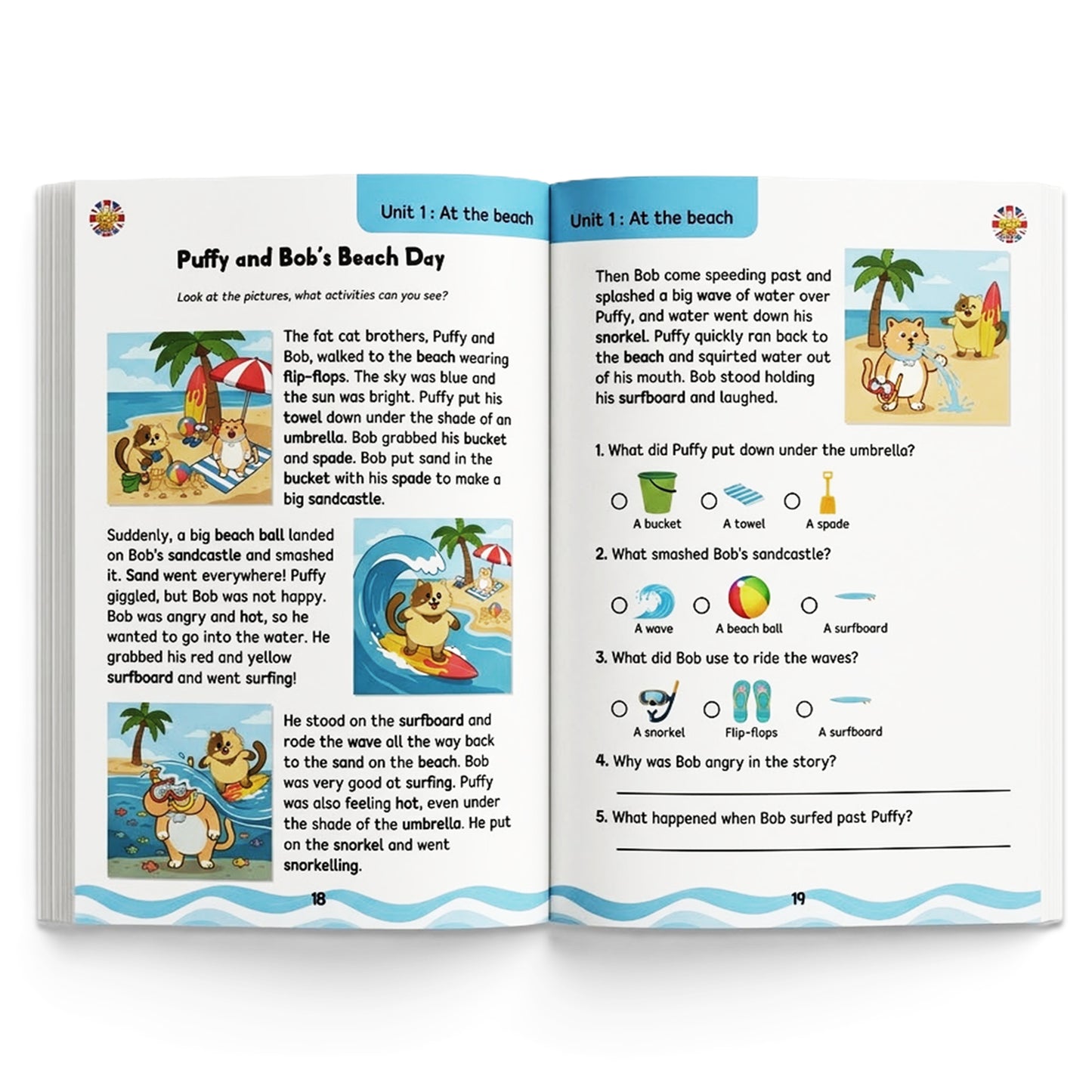 Fat Cat Summer Vacation Level 1 Book 1