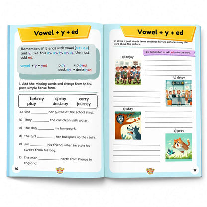 Fat Cat's Past Simple Tense - Book 1 - Regular Verbs