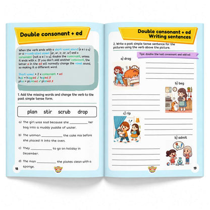 Fat Cat's Past Simple Tense - Book 1 - Regular Verbs