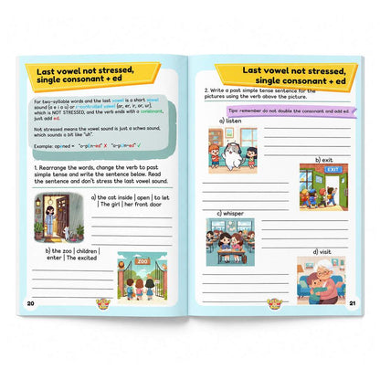 Fat Cat's Past Simple Tense - Book 1 - Regular Verbs