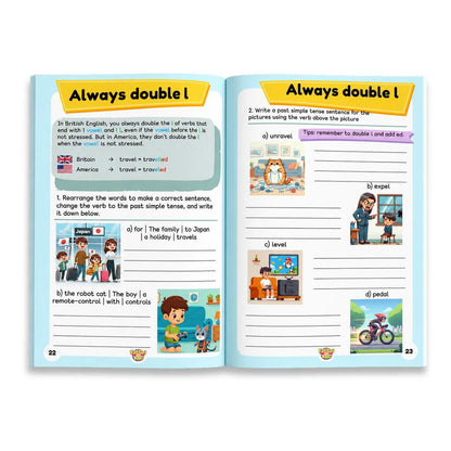 Fat Cat's Past Simple Tense - Book 1 - Regular Verbs