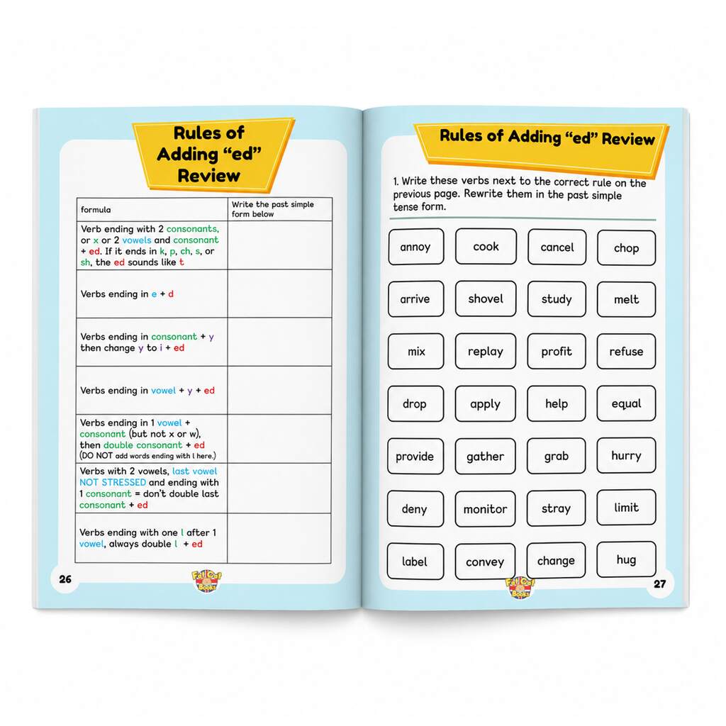 Fat Cat's Simple Past Tense - Book 1 - Regular Verbs