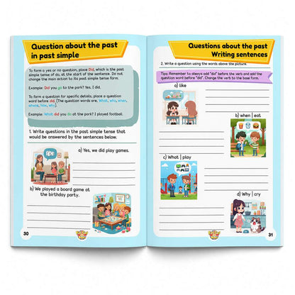 Fat Cat's Past Simple Tense - Book 1 - Regular Verbs