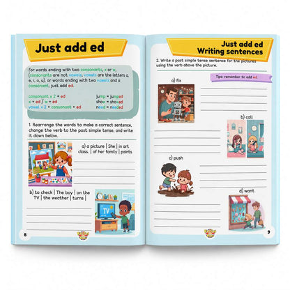 Fat Cat's Past Simple Tense - Book 1 - Regular Verbs