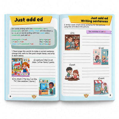 Fat Cat's Past Simple Tense - Book 1 - Regular Verbs