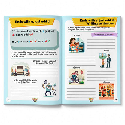 Fat Cat's Past Simple Tense - Book 1 - Regular Verbs