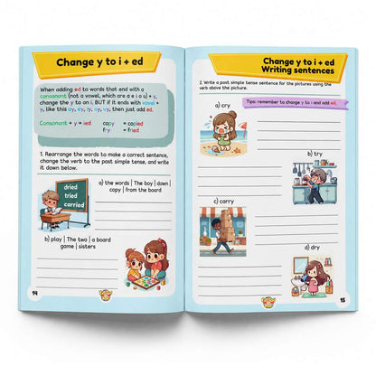 Fat Cat's Past Simple Tense - Book 1 - Regular Verbs