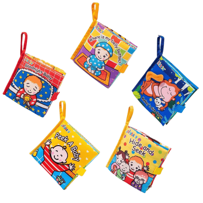 Jollybaby Baby Educational Tactile Cloth Book