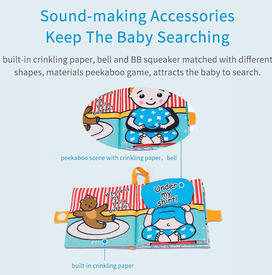 Jollybaby Baby Educational Tactile Cloth Book