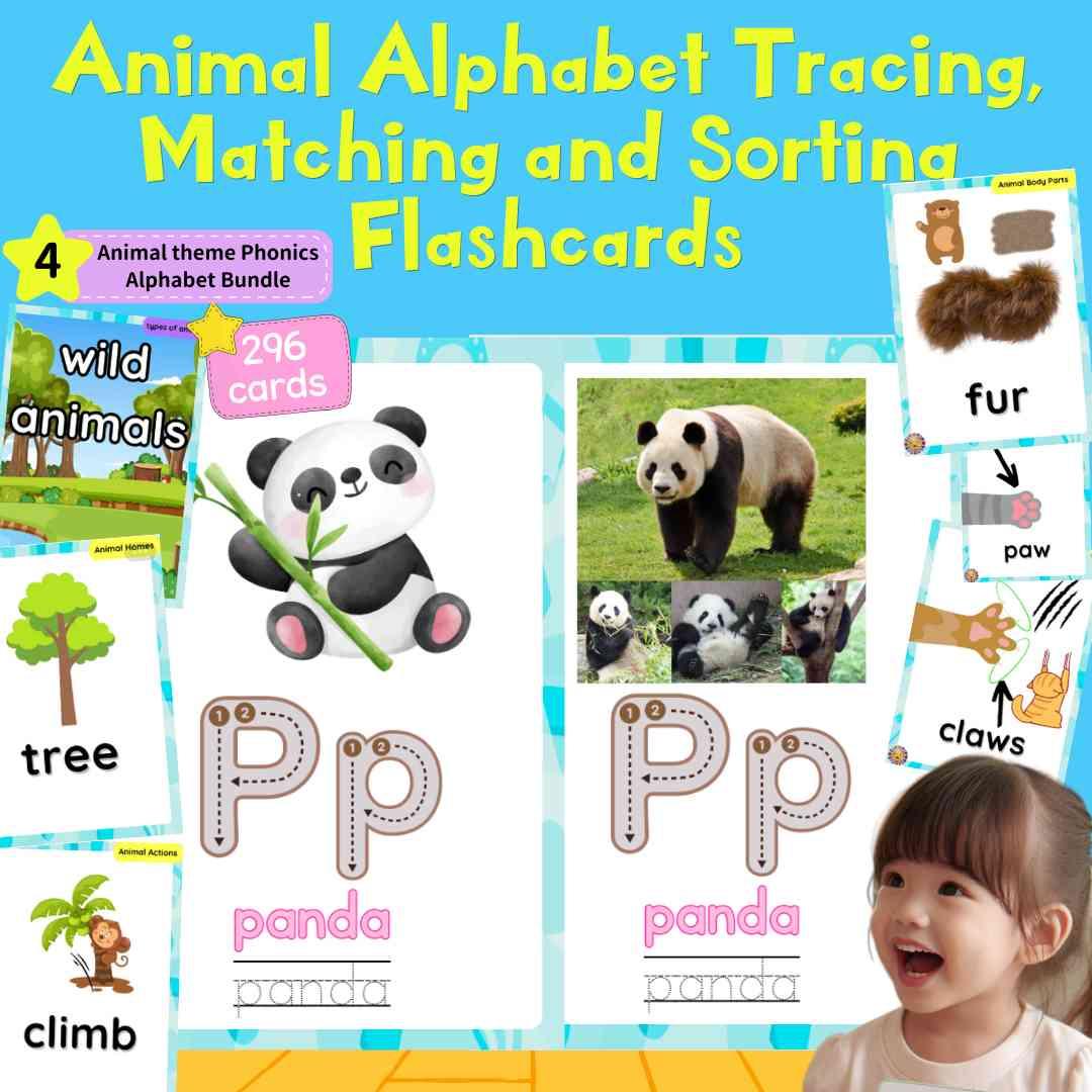 A-Z Phonics Animal Alphabet Phonics Learning Bundle, Zoo Animals ABC - Fat Cat Books