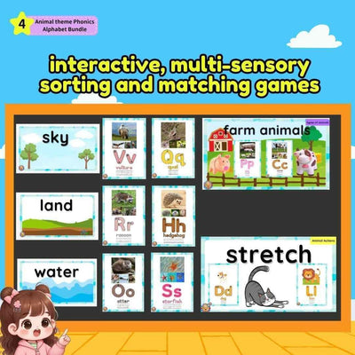 ABC Phonics Animal Alphabet Phonics Activities Bundle, Zoo Animals ABC - Fat Cat Books