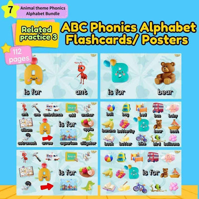 ABC Phonics Animal Alphabet Phonics Activities Bundle, Zoo Animals ABC - Fat Cat Books