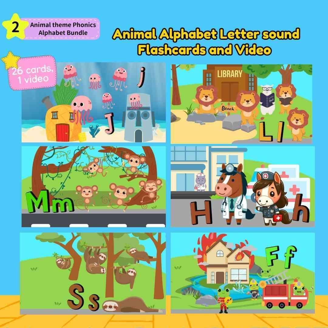 ABC Phonics Animal Alphabet Phonics Activities Bundle, Zoo Animals ABC ...