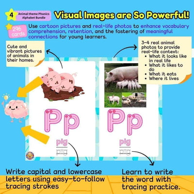 ABC Phonics Animal Alphabet Phonics Activities Bundle, Zoo Animals ABC - Fat Cat Books