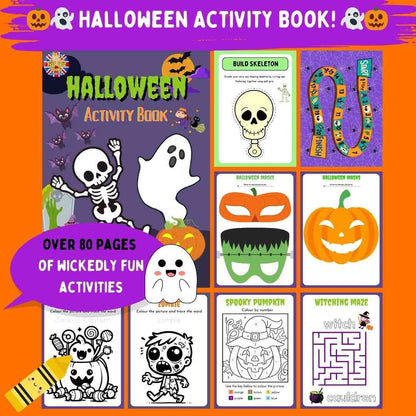 Halloween Activity Book | Costume masks | Pumpkin Templates - Fat Cat Books