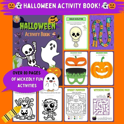 Halloween Activity Book | Costume masks | Pumpkin Templates - Fat Cat Books