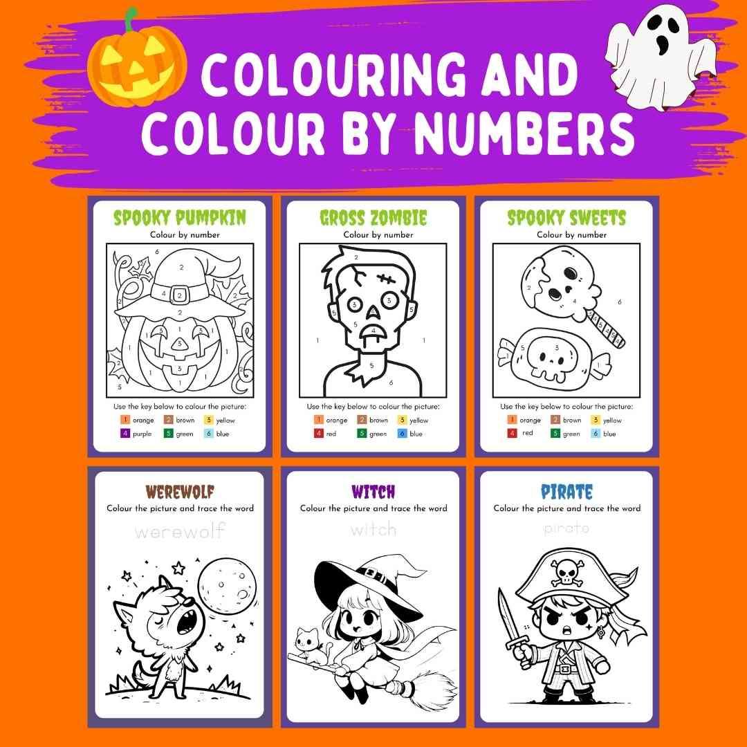 Halloween Activity Book | Costume masks | Pumpkin Templates - Fat Cat Books