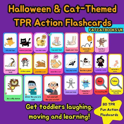 Halloween TPR Action Flashcards |Total Physical Response - Fat Cat Books