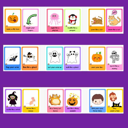 Halloween TPR Action Flashcards |Total Physical Response - Fat Cat Books