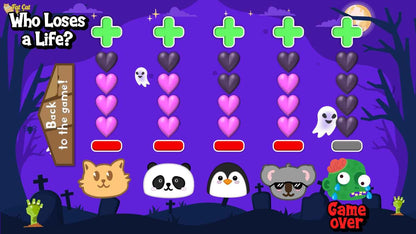 Learn Feelings & Emotions, Halloween Vocabulary| Learning Game for Kids, Editable Halloween Themed Power Point Game - Fat Cat Books