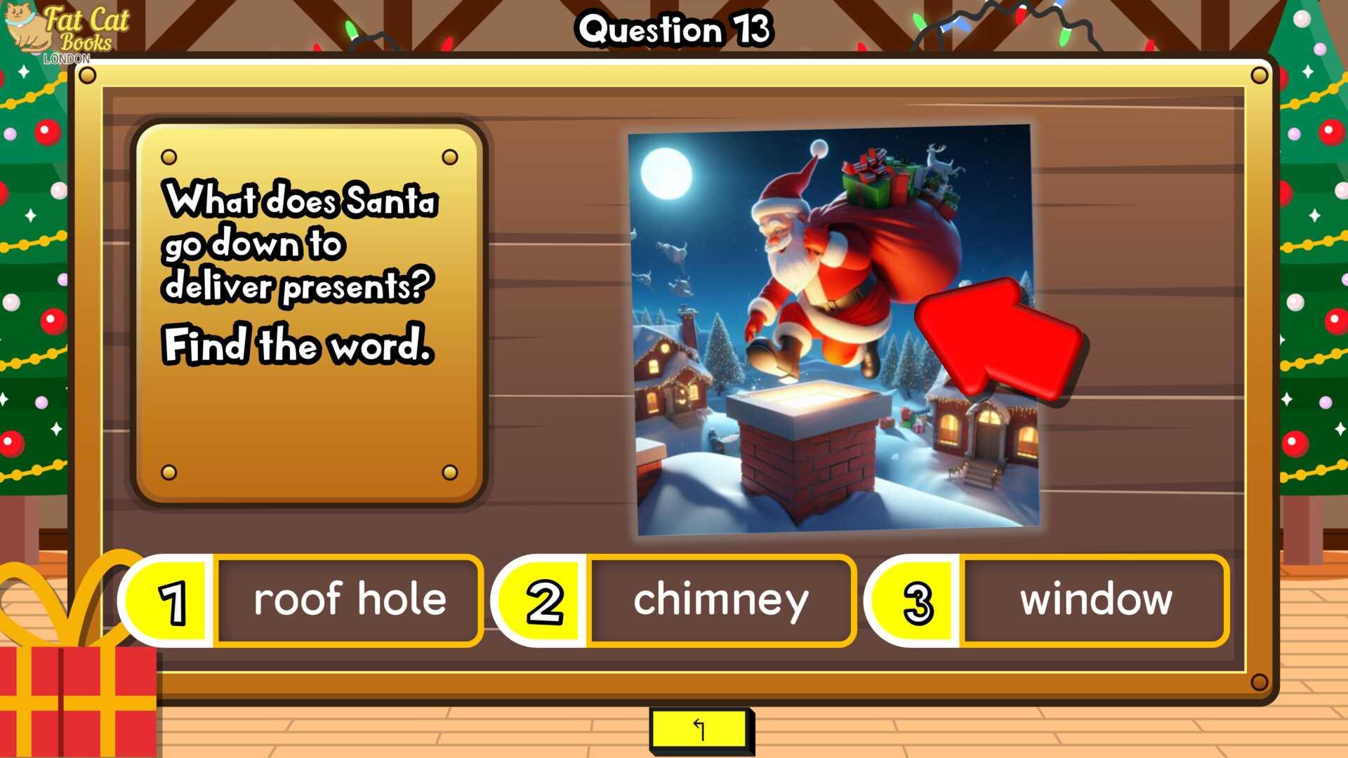 Learn vocabulary, spelling, grammar with Bob | Christmas Themed PPT Game, Editable - Fat Cat Books