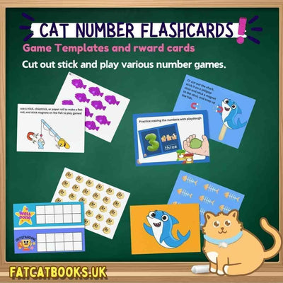 Math Flashcards| Counting 1 to 10, 0 | Tracing, Writing numbers, Spelling - Fat Cat Books
