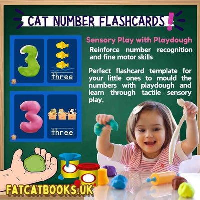 Math Flashcards| Counting 1 to 10, 0 | Tracing, Writing numbers, Spelling - Fat Cat Books