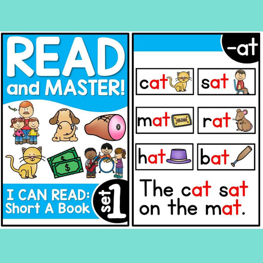 Read and master phonics flashcards printables (15 sets) - Fat Cat Books