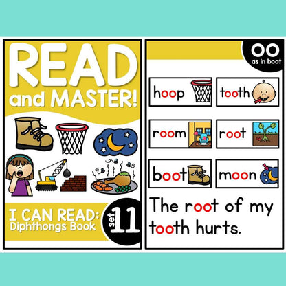 Read and master phonics flashcards printables (15 sets) - Fat Cat Books