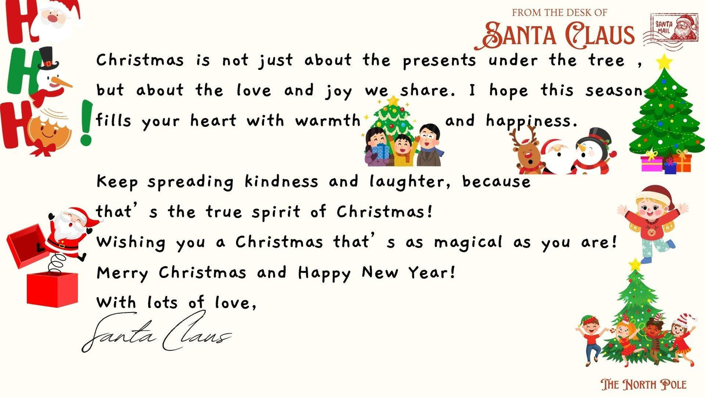 Santa Letter Templates, Letter from Santa Claus to Child, Christmas - Fat Cat Books